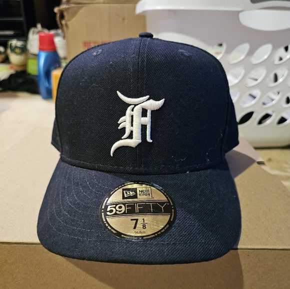 Fear of God Fitted Hat Navy Blue 7 1/8 - Picture 1 of 3